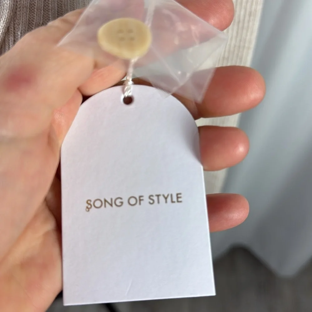 Song of Style Beige Off-Shoulder Sweater - Picture 4 of 8